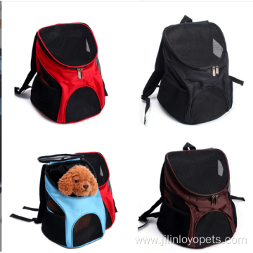 Pet backpack go out portable breathable mesh Oxford